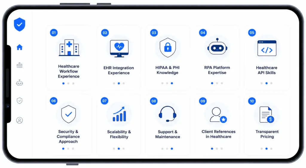 10 Criteria for Choosing a Healthcare RPA Provider