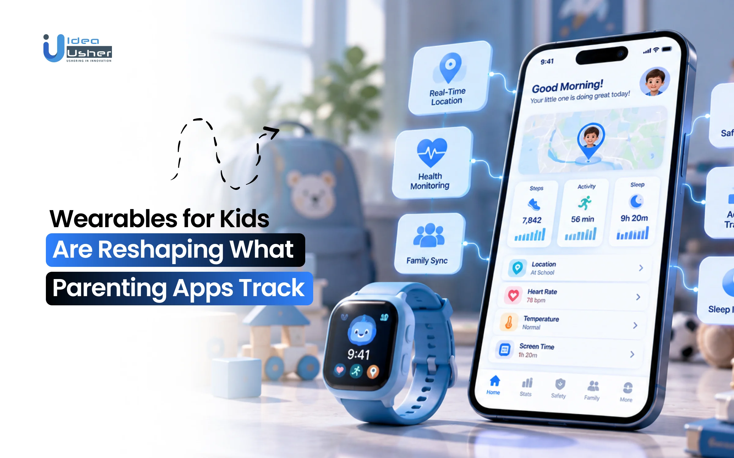 kids wearable parenting app integration