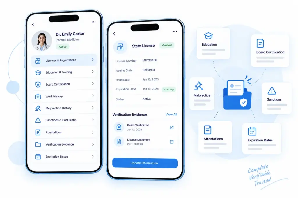 What Credentialing Data Should the Platform Store?
