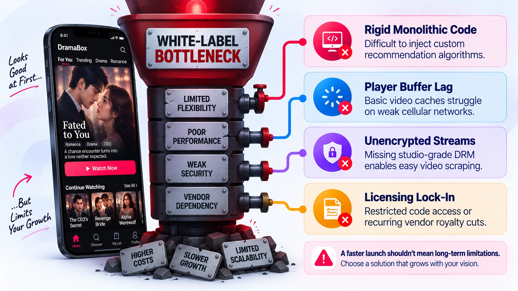 white label short vertical drama app problems