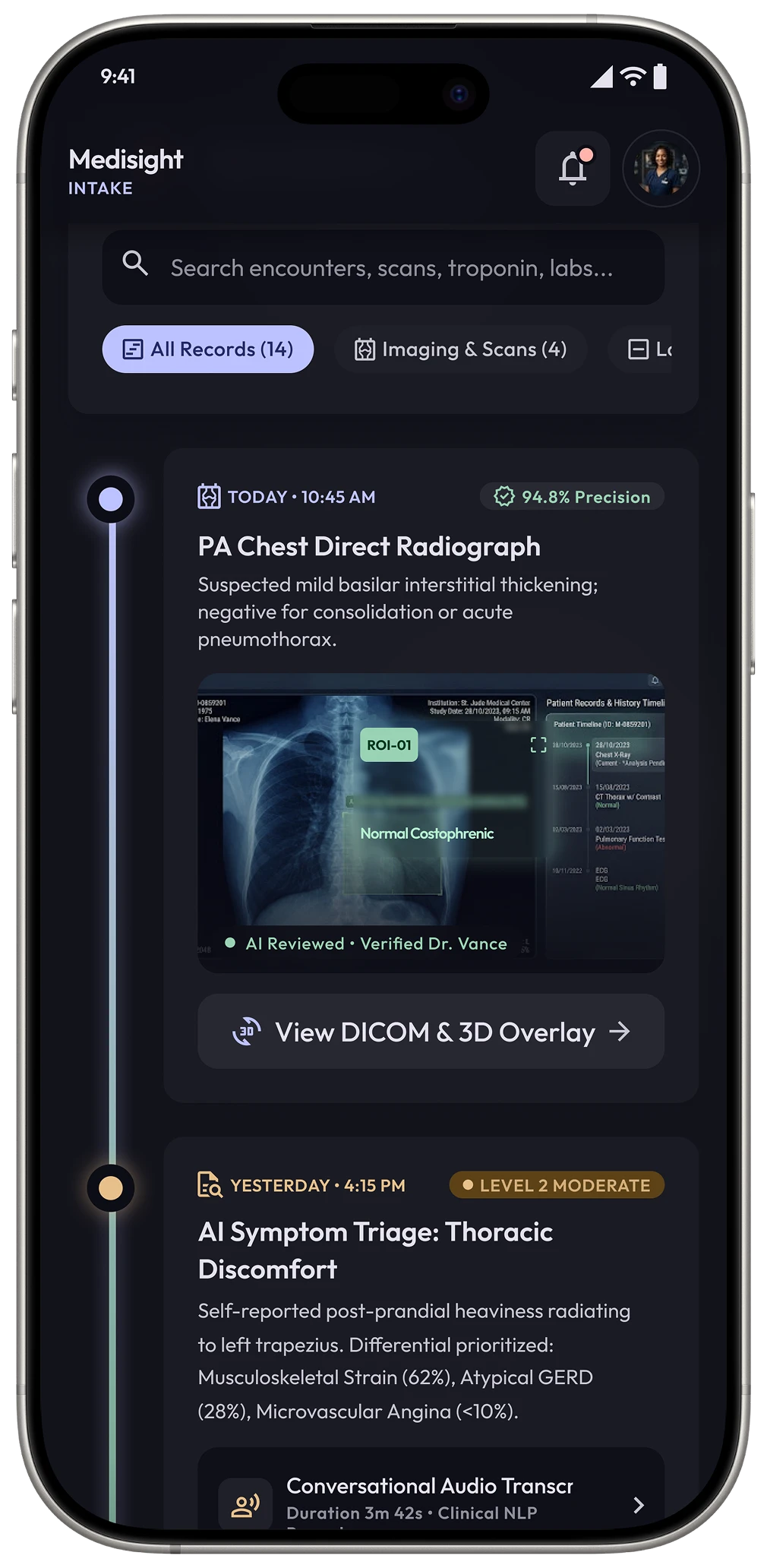 Medisight mobile screen 10
