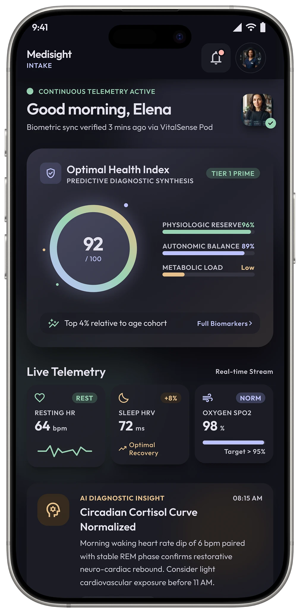 Medisight mobile screen 2