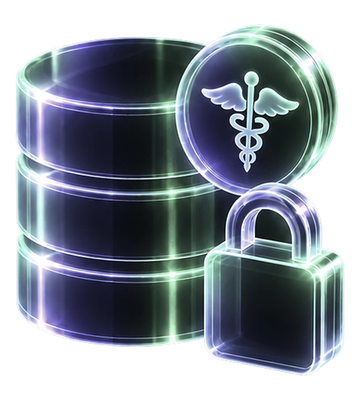 Encrypted medical database 3D element