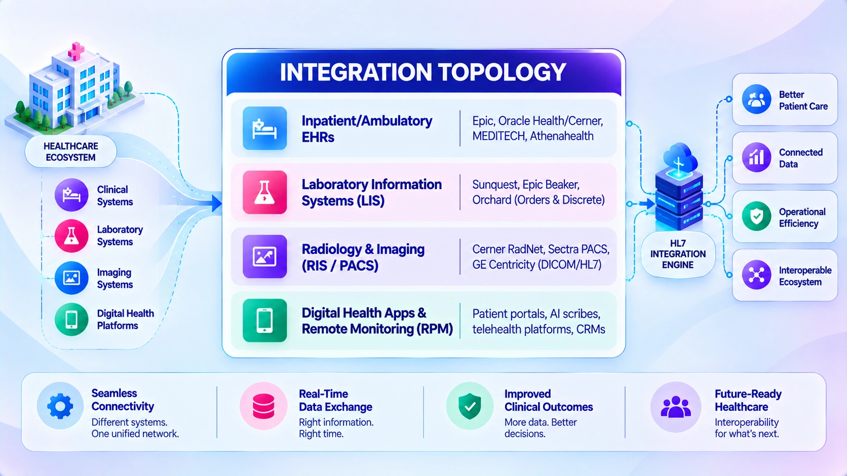EHR, LIS, RIS and RPM connection with HL7