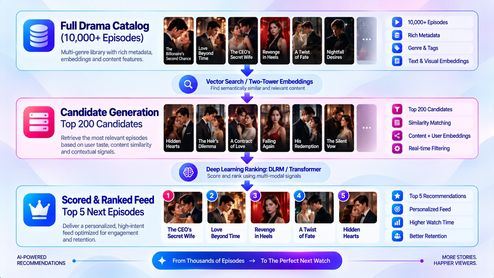 ai models for personalized episode in vertical drama app