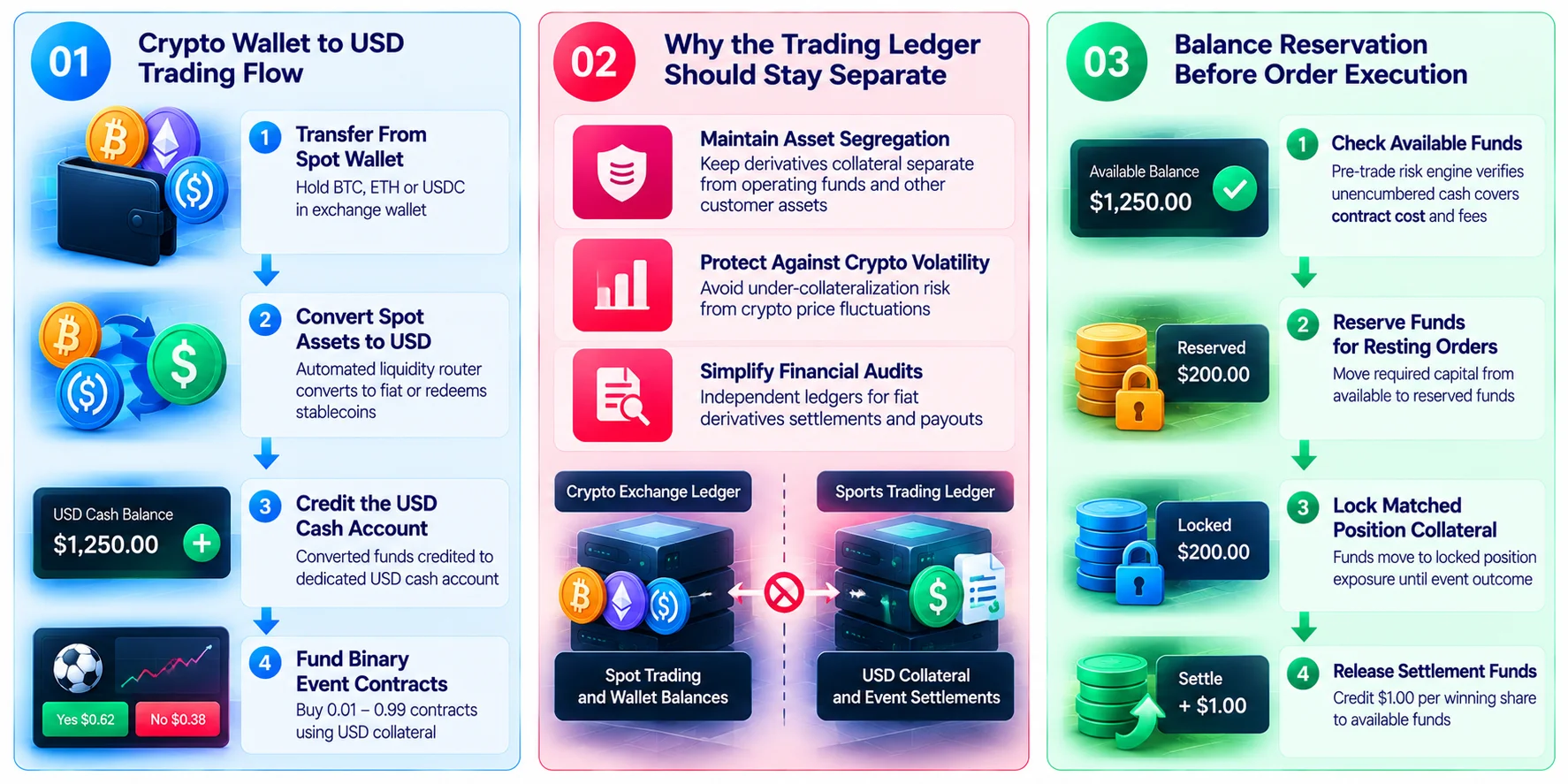 how to connect crypto funding to sports trading