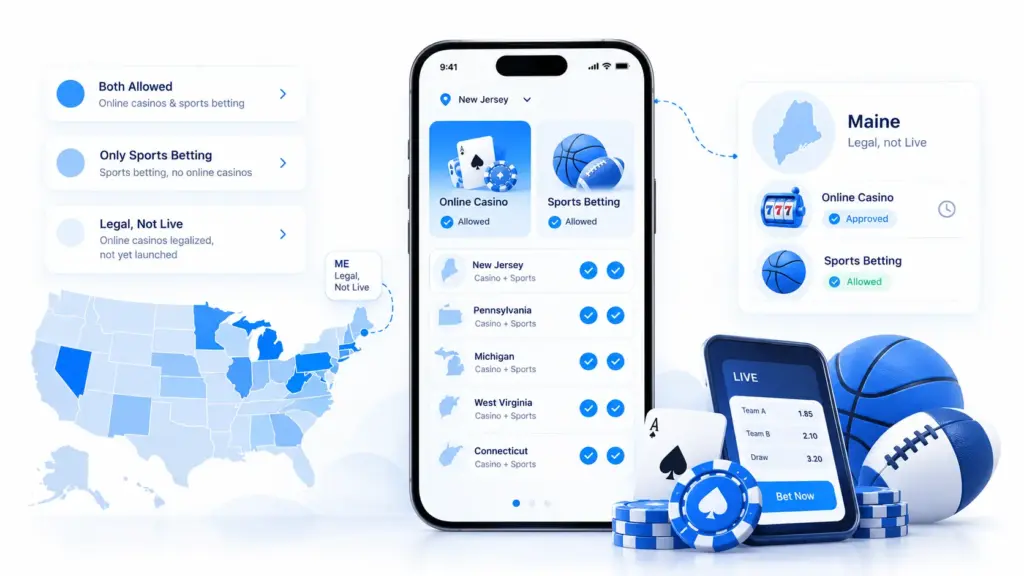 Online Casino vs. Online Sports Betting: Which States Allow Which?