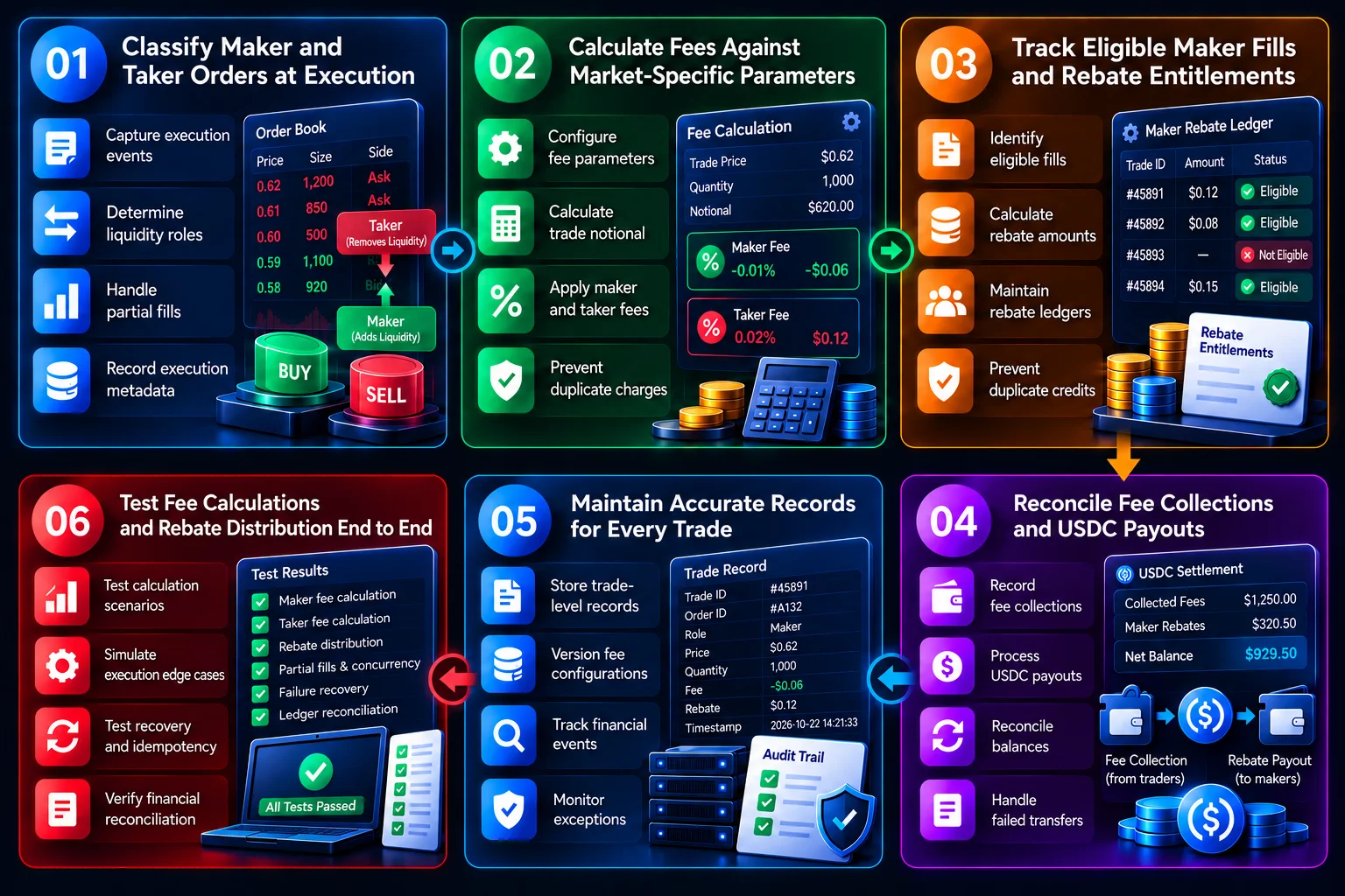how to build polymarket maker taker fees engine