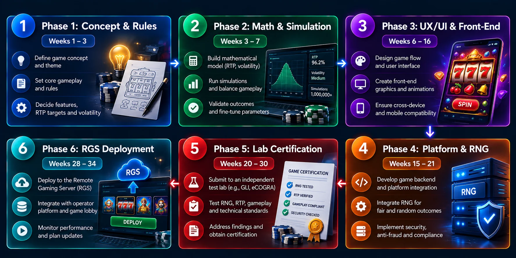 stages of casino game development process