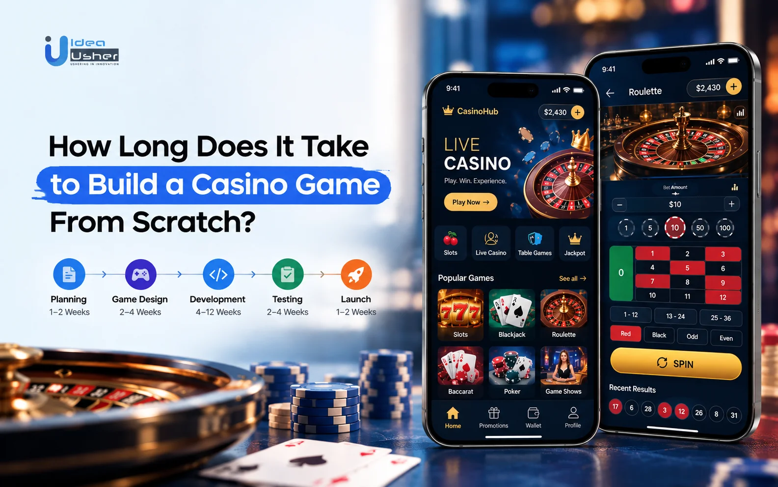 casino game development timeline