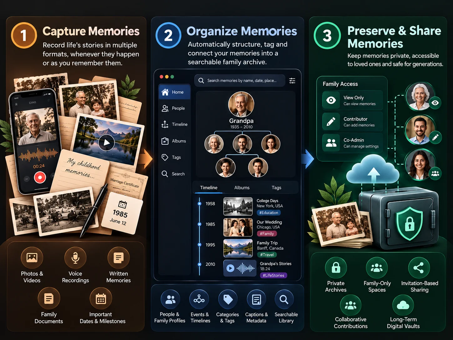 how memory preservation app works