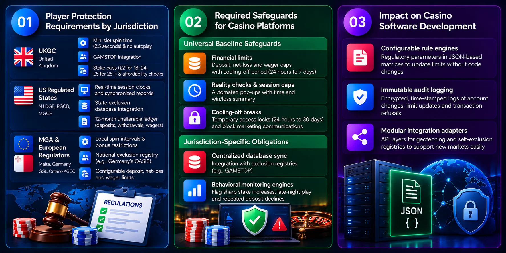 what responsible gambling tools casino regulators require across markets